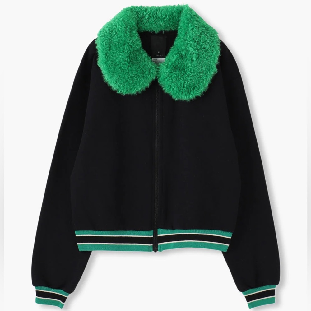 Anna Sui Fall 2023 Plush Teddy Collar Sweatshirt